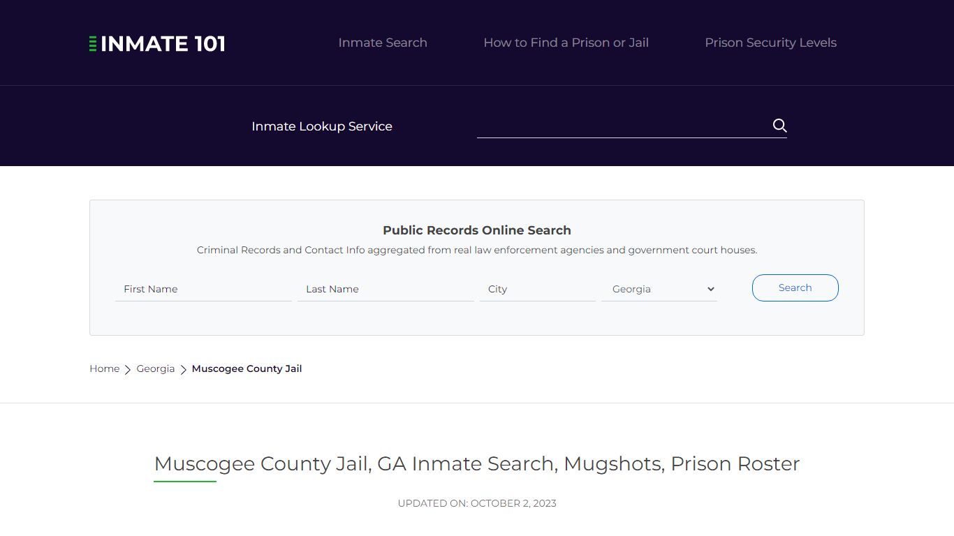 Muscogee County Jail, GA Inmate Search, Mugshots, Prison Roster